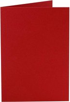 Kaarten, rood, afmeting kaart 10,5x15 cm, 220 gr, 10 stuk/ 1 doos