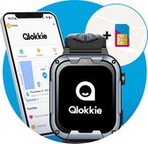 Qlokkie Kiddo Play - Montre intelligente pour enfants - Montre GPS pour enfant - Traceur GPS - Appel vidéo - Définir la zone de sécurité - Fonctions d'alarme SOS - WhatsApp - Avec carte SIM et application mobile - Zwart