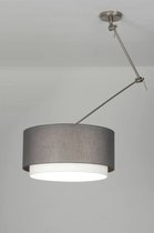 Lumidora Hanglamp 30437 - BERLIN - E27 - Grijs - Taupe - Textiel - ⌀ 47 cm