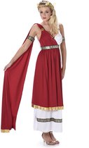 Karnival Costumes Verkleedkleding Kostuum Romeinse Keizerin voor vrouwen Carnavalskleding Dames Carnaval - Polyester - Rood/Wit - Maat XL - 3-Delig Jurk/Armband/Hoofdband