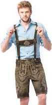 Lederhose pour homme - Short lederhosen - Short rétro - Vêtements Oktoberfest - 100% cuir - taille 54