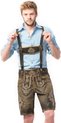 Tannhauser Lederhosen Retro Kort 100% Echt Leder Oktoberfest Heren Lederhosen Man Carnavalskleding Heren - Leer- Maat 54