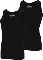 Bamboo - Hemden Heren - Onderhemd Heren - 2-pack - Zwart - L - Tanktop Heren - Singlet Heren - Bamboe - Apollo