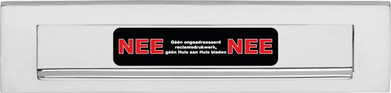 Nee Nee Sticker 13,5 Cm X 3 Cm - Default - - overige stickers - voordeur stickers