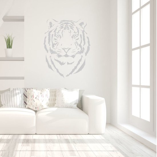 Muursticker Tigre - Zwart - 120 x 152 cm - Muursticker4Sale