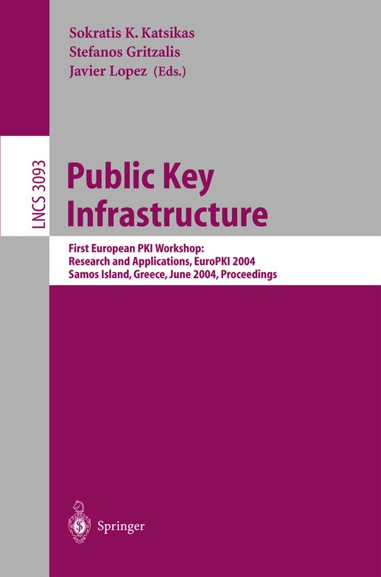 Lecture Notes in Computer Science3093- Public Key Infrastruc ... - cover