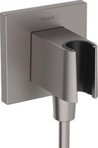 Hansgrohe Fixfit handdouchehouder + aansluitbocht Brushed Black chr