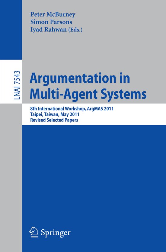 Argumentation in Multi-Agent Systems - cover
