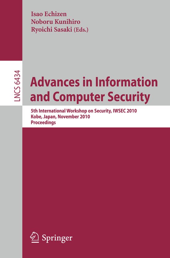 Advances in Information and Computer Security - cover