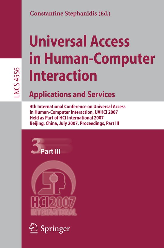 Universal Access in Human-Computer Interaction. Applications ... - cover