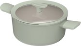 LEO Kookpot antikleef met deksel Balance Sage - Ø 24x11,50cm - Groen - PFAS-vrij