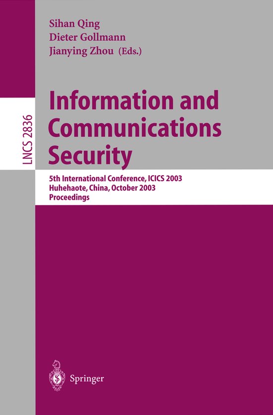 Information and Communications Security - cover