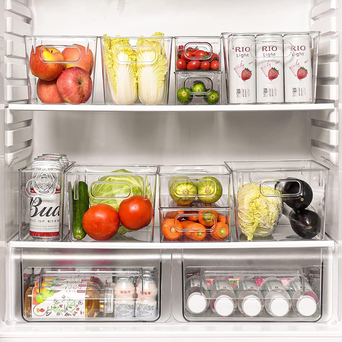 Koelkastorganizer, set - voorraadkamer, snacks, blikjes, keuken,HOGE KWALITEIT MATERIAAL ,10stuks