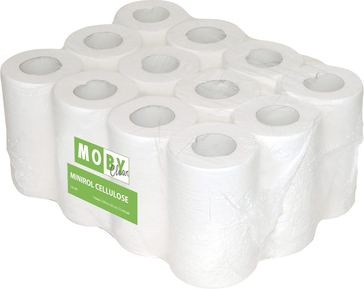 Moby Clean - 1-laags minirol Cellulose
