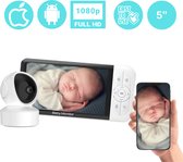 Babyfoon iNeedy Apy 5 pouces - Babyfoon - Baby Monitor - Caméra Bébé - Babyfoon avec application