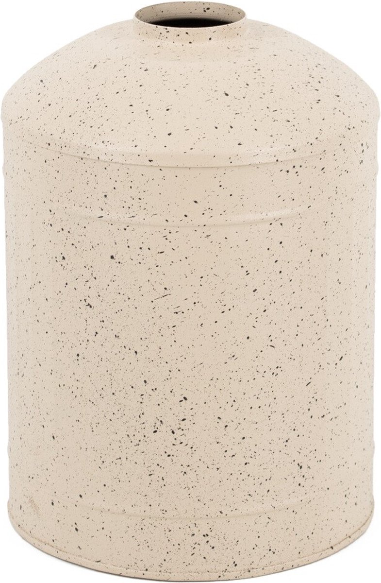homebound by ky Metalen vaas zand dots | 5,5x18x25cm | bloemenvaas metaal