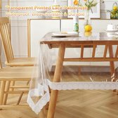 tafelkleed transparent - hoogwaardig tafelkleed gemakkelijk schoon te maken en afwasbaar 150 x 150 cm
