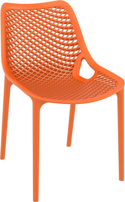 Alterego Moderne, oranje stoel 'BLOW' uit kunststof