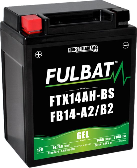 Fulbat Accu Fulbat YB14-A2 Gel 12V 14Ah onderhoudsvrij