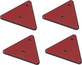 Pro Plus Reflector driehoek - set 4x - rood - schroefbevestiging - 136 x 152 mm