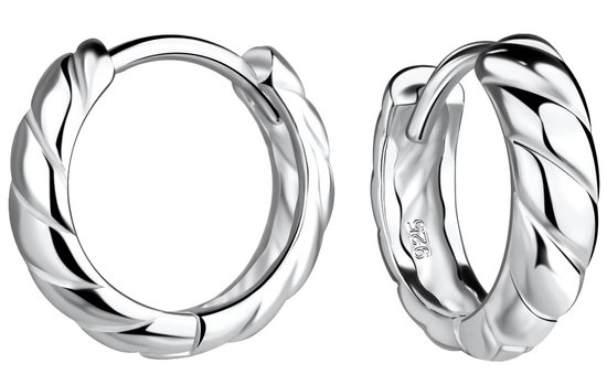Senteria 6 paar zilveren oorbellen voor dames, verwisselbare oorbellen, 925 sterling zilver, kleine zilveren creolen, hypoallergeen, licht, creolen, zilver, kraakbeen, dames, 6 Pares Perla-Oro