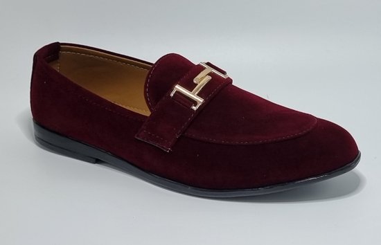 STARLITE - Heren Schoenen - Heren Loafers - Heren Instappers - Suède - Rood - Maat 41