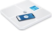 Beurer BF 950 White Personenweegschaal - Uitgebreide lichaamsanalyse - Bluetooth® - Zwangerschapsmodus - LED motivator - Beurer HealthManager Pro app - Tot 180 kg - 8 Gebruikers - Incl. batterijen - 5 Jaar garantie