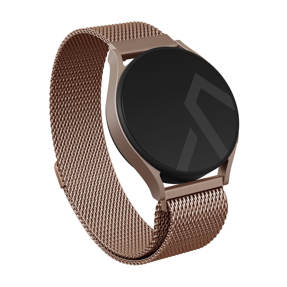 BURGA Universele Horlogebandje - Metaalgaas voor Samsung Galaxy-Garmini-Xiaomi-Huawei - Rose Goud - 22mm