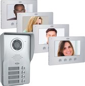 ELRO DV4000-4 Video Deur Intercom – 4 Appartementen - 1080P Full HD Camera met nachtzicht – 4-draads kabel – 16 Beltonen