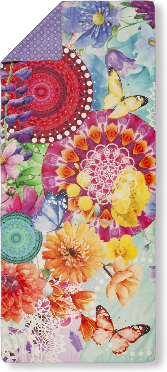HIP Sporthanddoek "mandala's en bloemen" - Multi - (50x100 cm) - Microvezel