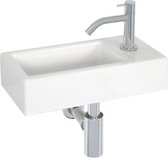 Fonteinset Brussel Keramisch 36 x 18 x 9 cm - Handenwasser - Toiletfontein