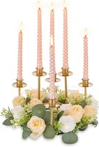 Kandelaar kaarsenstandaard goud - kandelaar staafkaarsen decoratief voor Kerstmis tafel centerpieces staafkaarsenhouder kandelaar voor bruiloft verjaardag kandelaar voor woonkamer