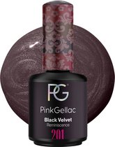 Pink Gellac 201 Black Gel Nagellak 15ml - Zwart Glanzende Gellak - Gelnagellak - Gelnagels Producten - Gel Nails
