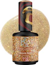 Pink Gellac Gellak Goud 15ml - Glanzende Gouden Gel Lak Nagellak - Gelnagels Producten - Gel Nails - 236 Gossip Gold