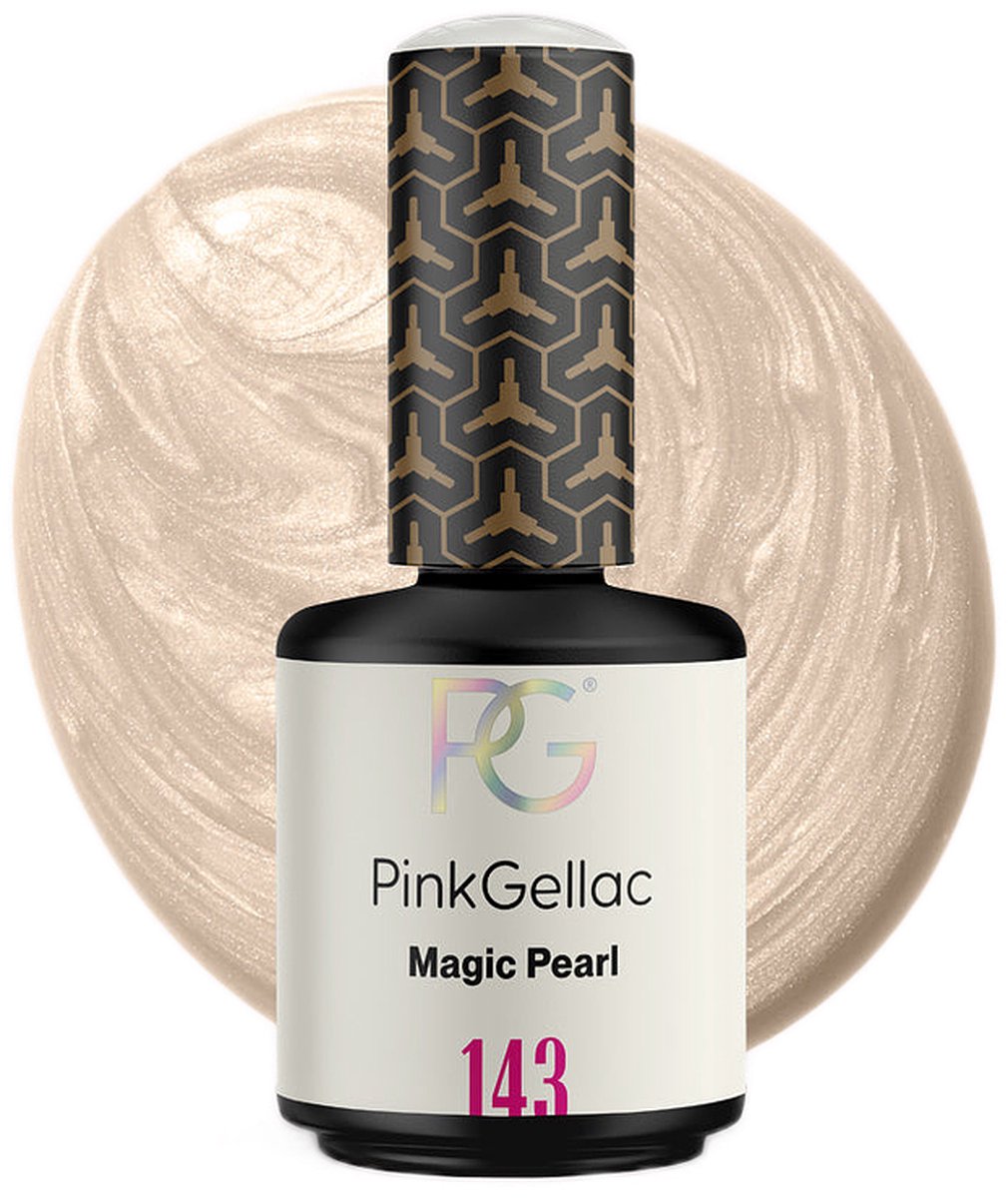 Pink Gellac 143 Magic Pearl PRO 15ml - Witte Gel Nagellak - Gelnagellak - Gelnagels Producten - Gel Nails