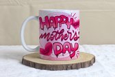 Mok | Unieke Happy Mothers day koffiemok | Moederdag cadeautje | Rondom bedrukt