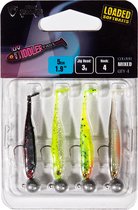 FOX RAGE MICRO TIDDLER FAST MIXED UV LOADED PACK 4 STUKS