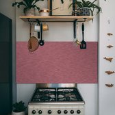 Spatscherm keuken Roségoud 90x45 cm - Kookplaat achterwand - Industrieel - Metaallook - Planken - Muurbeschermer hittebestendig - Spatwand fornuis - Hoogwaardig aluminium - Wanddecoratie
