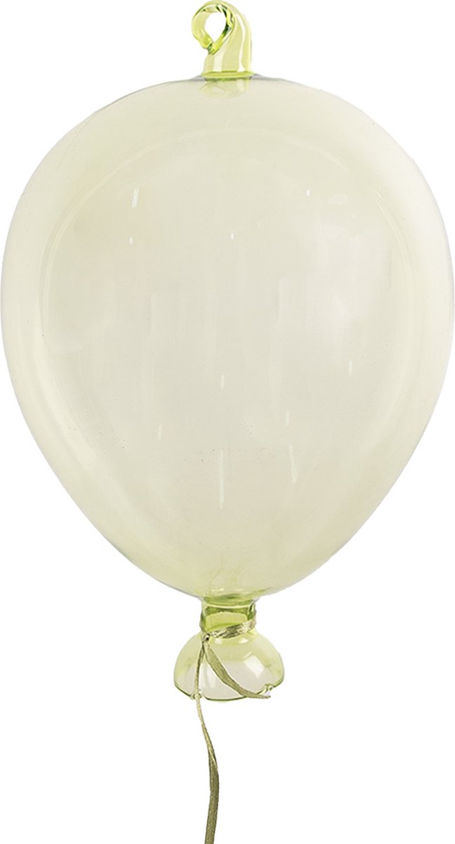 Clayre & Eef Decoratie Hanger Ballon Ø 14x21 cm Groen Glas