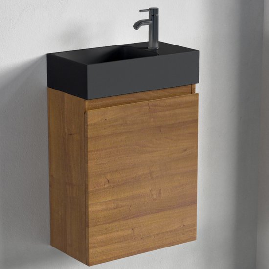 LOMAZOO Toiletmeubel Warm Eiken - Fonteinmeubel - Wc Meubel - Wc Kastje [MALIBU]