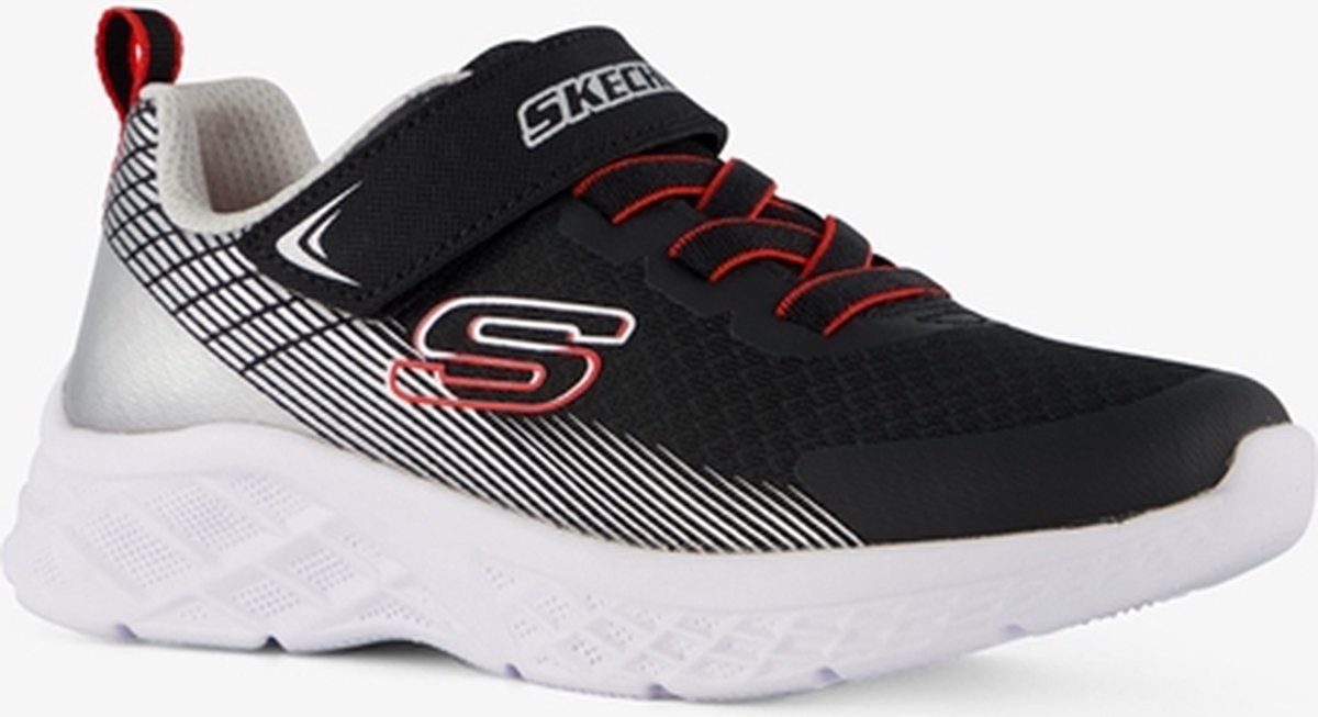 Skechers Microspec II kinder sneakers zwart/wit - Maat 31