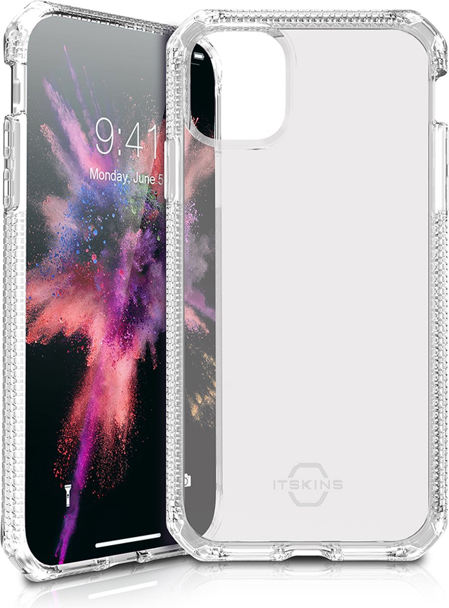 ITSkins Doorzichtig Hoesje geschikt voor Apple iPhone 11 Telefoonhoesje Flexibel TPU | ITSkins SpectrumClear Backcover Shockproof | Doorzichtig Telefoonhoesje iPhone 11 | Schokbestendig iPhone 11 Telefoonhoesje | Anti Shock Proof - Transparant