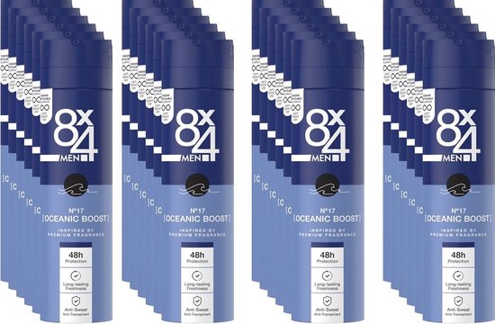 Foto: 8x4 deo spray men no 17 oceanic boost 24 x 150 ml