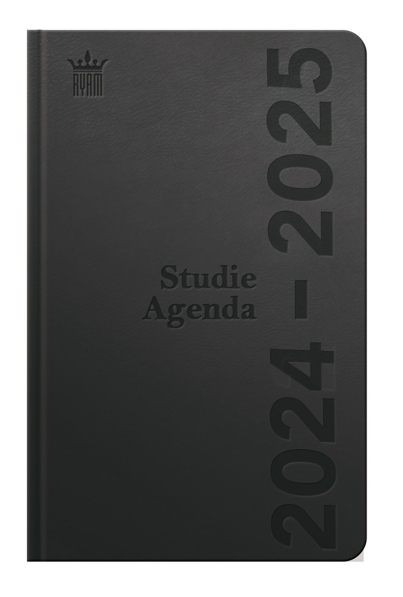 Ryam | Studie agenda DeLuxe | 2024/2025 | Genaaid gebonden | 12 mnd | B6 | Zwart | op Prijzenvolger.com