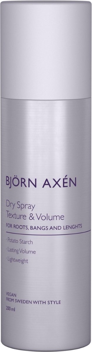Björn Axén Texture & Volume Dry Spray 200 ml – Droogtextuur Spray Voor Direct Volume, Body & Grip – Creëert Nonchalante Beach Waves, Luchtige Styling & Extra Textuur – Verhoogt Haarbody Zonder Te Verzwaren – Vegan & Dermatologisch Getest