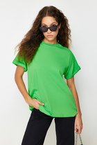 Trendyol TWOSS20TS0134 Volwassenen Vrouwen T-shirt Single - Grün - M