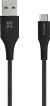 XtremeMac Premium Braided Micro-USB naar USB-A Kabel - 2 Meter - Zwart