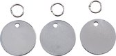 CC Hanger Platte Cirkel 11 mm Zilver 6 stuks