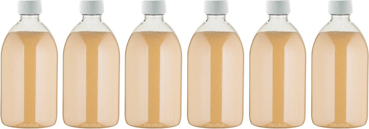 Goedkoopste Scrubzout Sweet Orange & Cedarwood - 650 gram - Fles met witte dop - set van 6 stuks - Hydraterende Lichaamsscrub