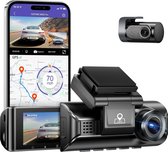 AZDOME - Dashcam WiFi 4K 5G - Avant et Arrière - GPS Intégré - Vision Nocturne IR